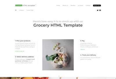 Grocery Template Example